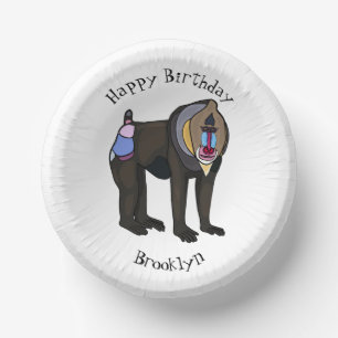 Bols En Carton illustration de cartoon mandrill