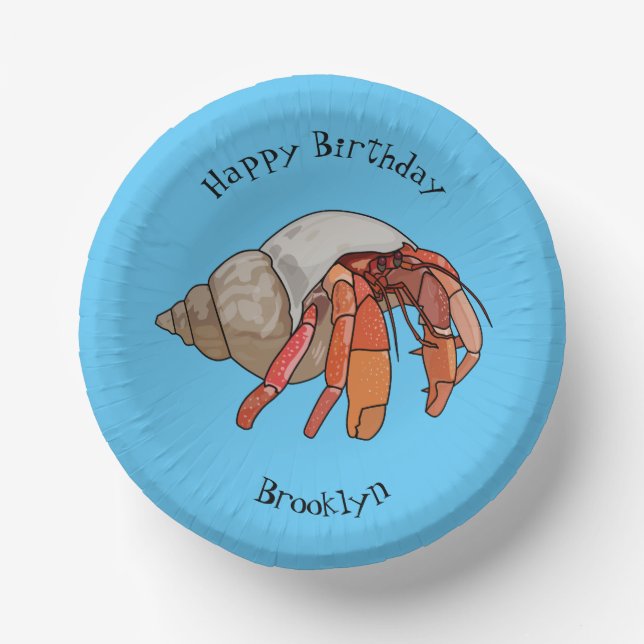 Bols En Carton Illustration de crabe ermite (Recto)