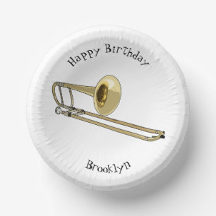Bols En Carton Illustration de dessin animé de Trombone