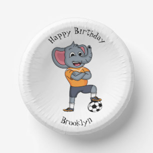 Bols En Carton Illustration de dessin animé d'éléphant joueur de