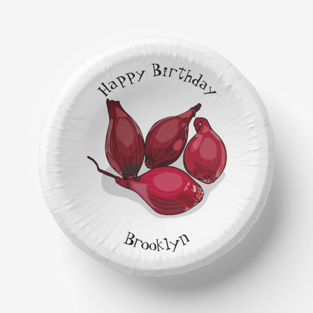 Bols En Carton Illustration de dessin animé Shallot (Recto)