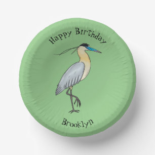 Bols En Carton Illustration de dessin d'oiseau de héron plafonné