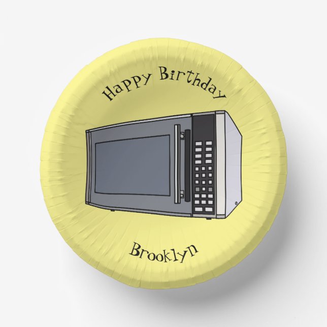 Bols En Carton Illustration de dessin sur micro-ondes (Recto)