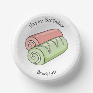 Bols En Carton Illustration de gâteau suisse roll / roll