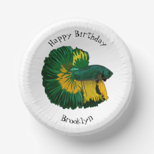 Bols En Carton Illustration de la caricature de poisson de combat