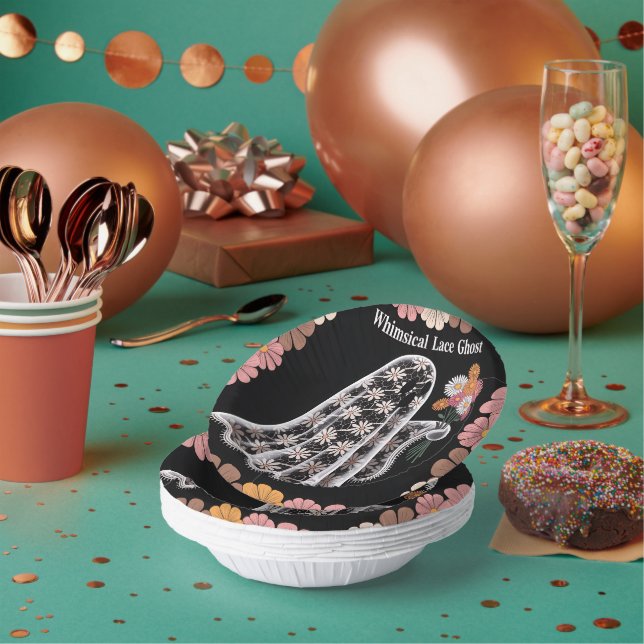 Bols En Carton Illustration de la dentelle lunaire avec floral (Multi)