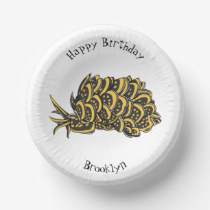 Bols En Carton Illustration de la feuille de limace de mer grillé