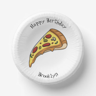 Bols En Carton Illustration de la pizza