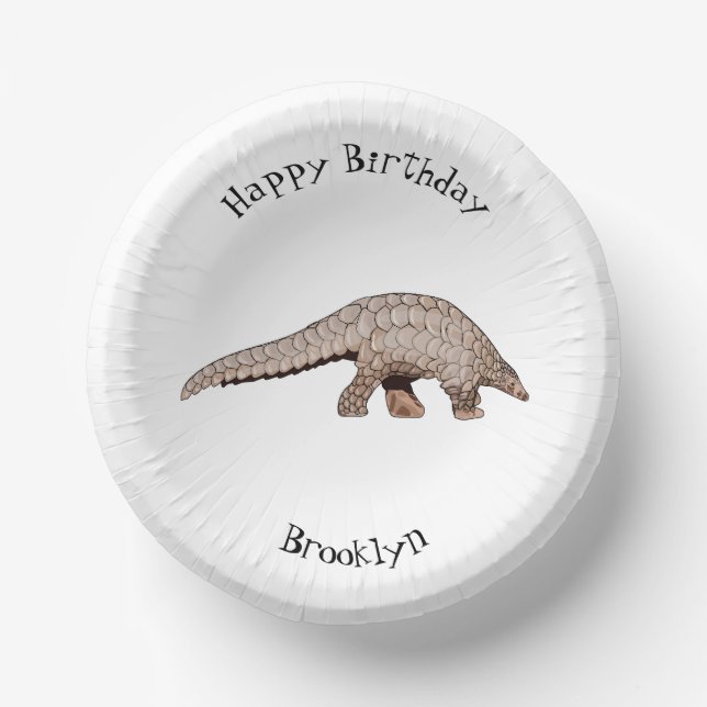 Bols En Carton Illustration de Pangolin (Recto)