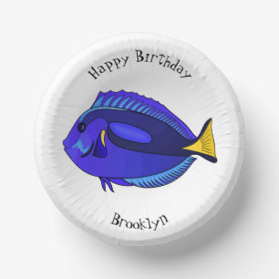 Bols En Carton Illustration de poisson tang bleu de dessin animé