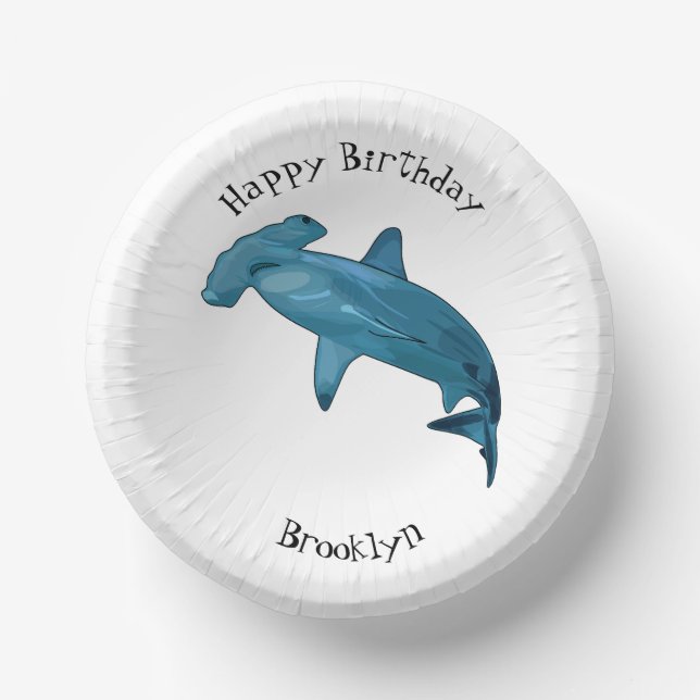 Bols En Carton Illustration de requin marteau (Recto)