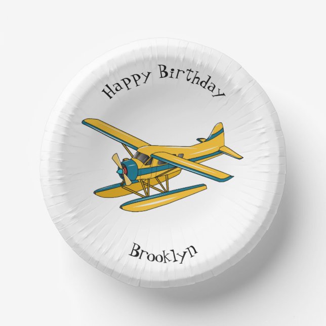 Bols En Carton Illustration d'hydravion (Recto)