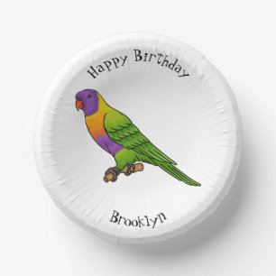 Bols En Carton Illustration d'oiseau de lorikeet arc-en-ciel