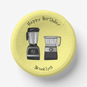 Bols En Carton Illustration du processeur et du mixeur alimentair