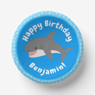 Bols En Carton Illustration joyeuse du grand requin blanc