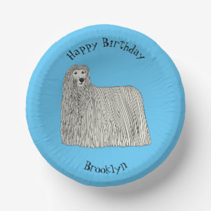 Bols En Carton Illustration Komondor pour chien