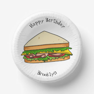 Bols En Carton Illustration Sandwich