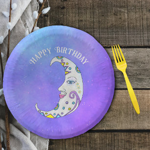 Bols En Carton Imaginaire Croissant Lune Joli Visage Formes color