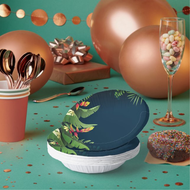 Bols En Carton Impression hawaïenne (Multi)