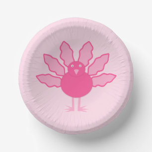 Bols En Carton Joli bébé rose fille Thanksgiving Turquie