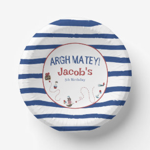 Bols En Carton Jolly roger Pirate fête d'anniversaire
