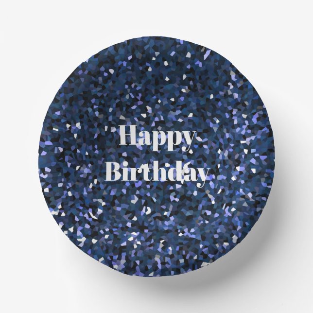 Bols En Carton Joyeux anniversaire Glittery Blue Boys Girls Cool  (Recto)