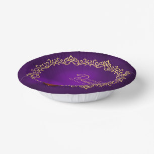 Bols En Carton Joyeux Diwali violet