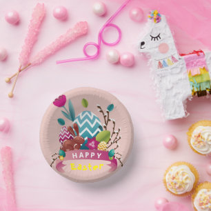 Bols En Carton Joyeux lapin de Pâques, conception d'oeufs