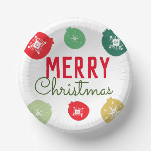 Bols En Carton Joyeux Noël fête Snowflakes Orament