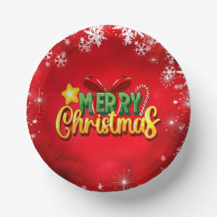 Bols En Carton Joyeux Noël Joyeux Noël Joyeux Noël Rouge Vert Fêt