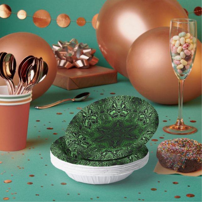 Bols En Carton Kaleidoscope vert (Multi)