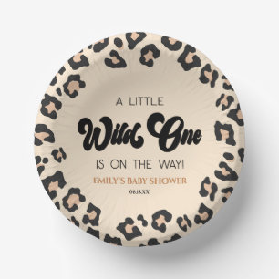 Bols En Carton Leopard Cheetah Imprimer un Baby shower sauvage