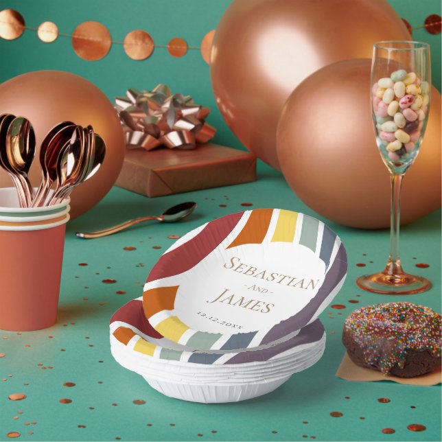 Bols En Carton LGBTQ Rainbow Gay Mariage (Multi)