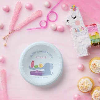 Bols En Carton  Long-Nosed  Elephant & Gifts Birthday Paper Bowl