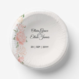 Bols En Carton Magnifiques Roses Fleurs de Mariage