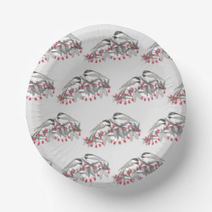 Bols En Carton Maine Chickadee Bird hiver Noël Vacances Neige