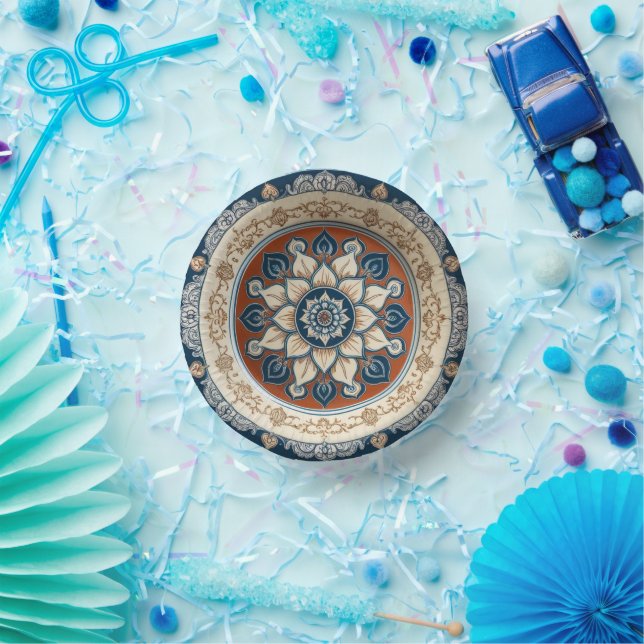 Bols En Carton Mariage élégant Boho fleur sauvage motif floral cé (Fête)