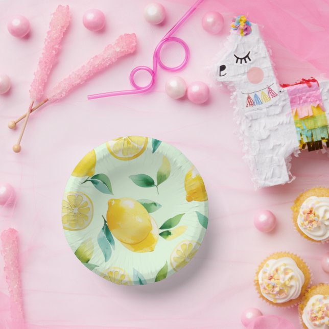 Bols En Carton Mariage moderne jaune citron avec lettrage floral  (Fête)