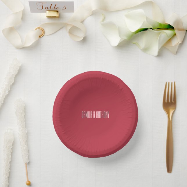 Bols En Carton Mariage rouge (Mariage)