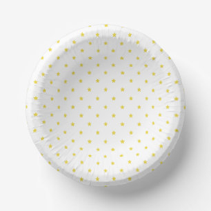 Bols En Carton Micro étoiles dorées jaunes - Blanches