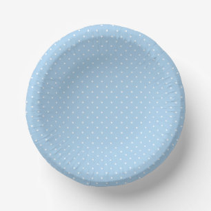 Bols En Carton Micro pois blanc - Bleu bébé