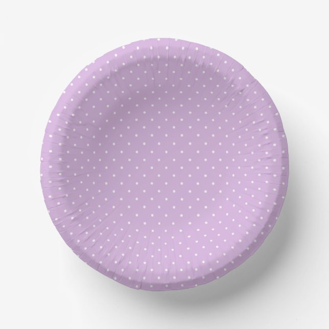 Bols En Carton Micro pois blanc - Lilas doux (Recto)