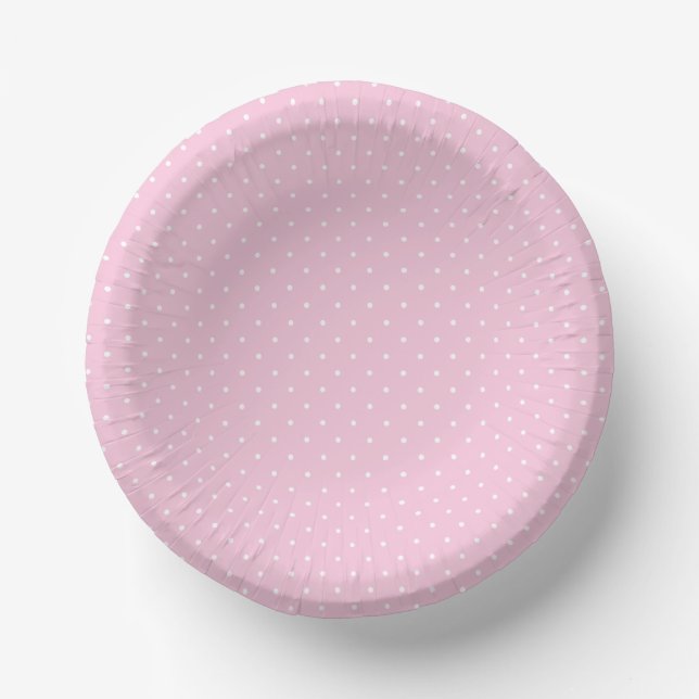 Bols En Carton Micro Polka Dot White - Light Pink (Recto)