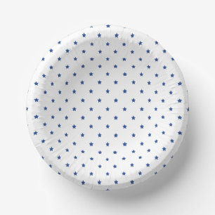 Bols En Carton Micro Stars True Blue - Blanc