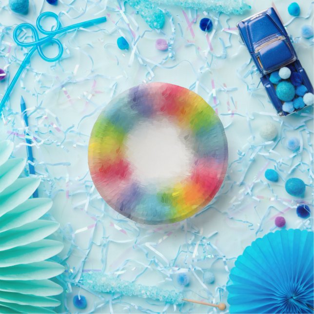 Bols En Carton Modèle tendance couleurs arc-en-ciel moderne perso (Fête)