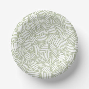 Bols En Carton Mosaïque feuille aléatoire vert pâle