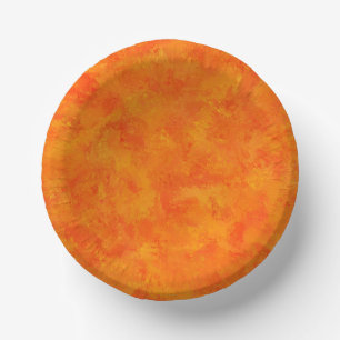 Bols En Carton Motif Abstrait Orange