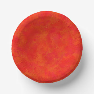 Bols En Carton Motif abstrait orange rouge
