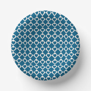 Bols En Carton Motif Coeur bleu blanc