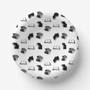 Bols En Carton Motif de livre bibliophile livresque moderne